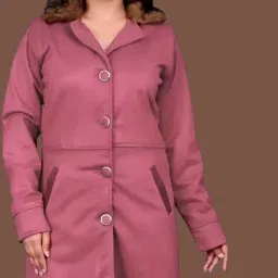 Fleece Solid Coat For Women-image-21