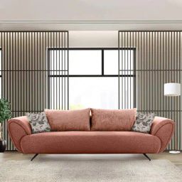 casacraft from pepperfry New Jersey Fabric 4 Seater Sofa in Rust Colour-picture-17