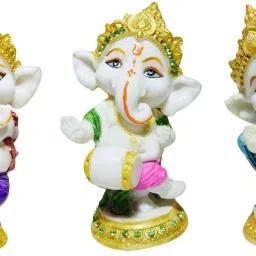 Lord Ganesha, Ganesh ji/Ganpati Car Dashboard/for Home DÃ©cor/for Mini Temple Idol Hindu Decorative Showpiece-10 cm-image-41