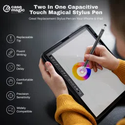 Case-Magic 2-in-1 Universal Stylus Pen with Fine Point Disc and Rubber Fiber Tip Stylus image 2