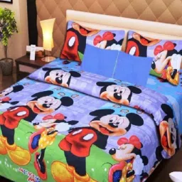 135 TC Microfiber King 3D Printed Flat Bedsheet-image-5