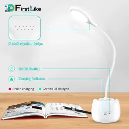 firstlike Study Desk Light with 360 Degree Flexible, Modern Touch Control, Advanced Pen and Mobile Holder Design with Night Lamp Table Lamp(All in one Table Lamp) Study Lamp image 4