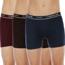 Pack of 3 Dollar Lehar Combed Cotton Solid Men Trunk-picture-22