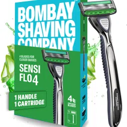 Sensi Flo4 | 4 Blade Razor for Men with Back Blade for Beard Shaping, Men-15