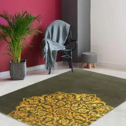 Buy Green Wool And Art Silk Vintage 5 x 7 Feet Hand Tufted Carpet by Joyrugs by littlelooms-picture-25
