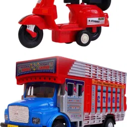 Combo of Mini Chetak & Public Truck )Pull-back Toys-image-31