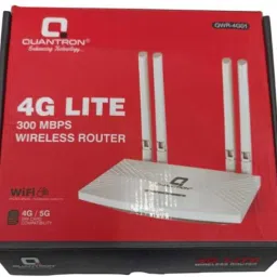 Quantron QWR-4G01, 4G/5G SIM COMPATIBLE WIRLESS WIFI 300 MBPS ROUTER. Router 2.4 GHz 300 Mbps Wifi Speed Single Band Internal & External Antenna NA-5