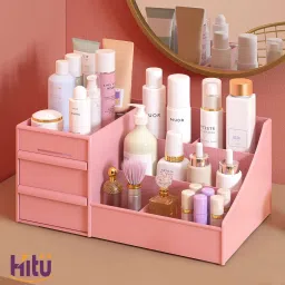 Cosmetic Organizer Box Drawers Storage Plastic Stationary Box Storage Box-14