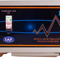 5 kva mainline stabilizer WORKING RANGE (60 - 300 V ) WITH HIGH /LOW CUT OFF (IN DISPLAY AMPERE METER )-0