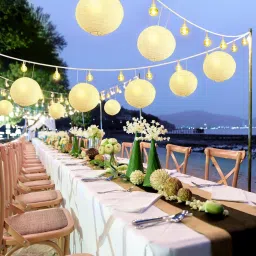 White Paper Hanging Lantern Pack of 10 L (12 inch) 76 White Paper Hanging Lantern-24