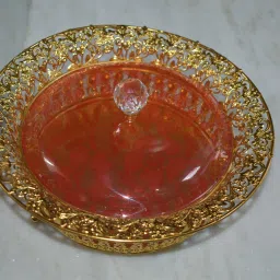 Luxury Round Golden Tray Serving Piece for Dry Fruit Iron Fruit & Vegetable Basket-image-98