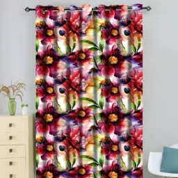 154 cm (5 ft) Polyester Room Darkening Window Curtain Single Curtain-image-3
