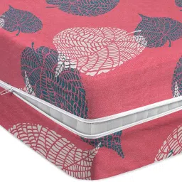 144 TC Microfiber Single Floral Fitted (Elastic) Bedsheet-image-87