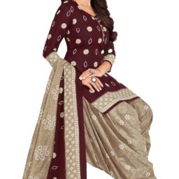 Unstitched Crepe Salwar Suit Material Printed-image-64