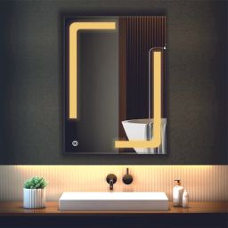 Led Mirror with Light Bathroom Wall Decor Makeup Room 18x24 Inch LT89 Bathroom Mirror-picture-32