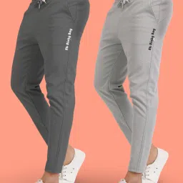 Pack of 2 Men Printed Grey Track Pants-image-55