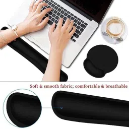 Krinus Memory Foam Mouse & Keyboard Hand Wrist Rest Cushion Wrist Support& Pain Relief Mousepad image 4