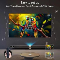 OneXsale Mini Full HD Android 4K Home Theater Portable 130inch Screen Projection Display (1000 lm / 1 Speaker / Remote Controller) Portable Projector image 4