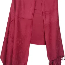 Self Design Viscose Women Maroon Stole-image-39