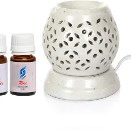 SOLIDA Round Ceramic Aroma Electric Diffuser for Home Fragrance, Air Freshner Fragnance Diffuser-22
