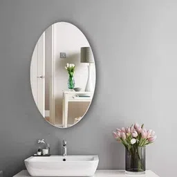 luppra 12 X 18 Inches Frameless Decorative Oval Wall Mount Mirror Bathroom Mirror-picture-10