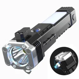 (LIFE SAVING LED TORCH) Glass Breaker Seal Belt Cutter 3 modes Torch-15