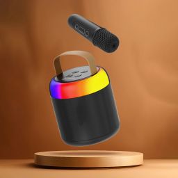 PTron Mojo with Karaoke Mic, 16W Pristine Sound, 6Hrs Playtime, RGB Lights 16 W Bluetooth Speaker-image-1