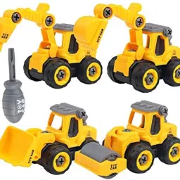 Construction Vehicles Set, 4 Pack DIY Take Apart Toys Play Set Toy for Kids-10