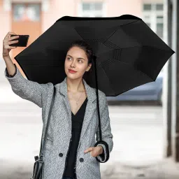 uk enterprise PACK 3 : C Type Handle Double Layer Inverted Upside Down Reversible Umbrella image 5