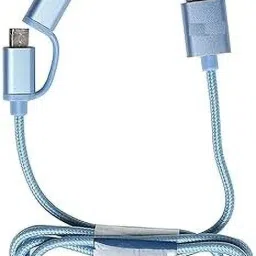 Nisinlife Deluxe 2-in-1 Micro USB Cable with USB-C Connector for All Types Smart Phone Combo Set image 2