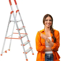 5 Steps Ladder with Anti Slip Shoes Aluminium Ladder-12