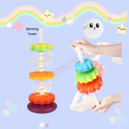 Unbreakable Fun and Learning Activity, Stacking Spin Tower Toy-image-44