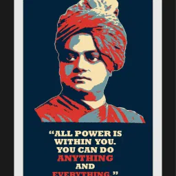 swami vivekananda photo, vivekananda ji photo frame, motivational quotes photo Digital Reprint 10 inch x 14 inch Painting-image-34