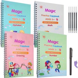 4 PCS Magic Practice Copybook for Kids Handwriting English Reusable-24