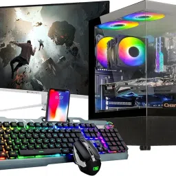 Groovi Gaming Computer 3.4GHZ Core i7 (7th Gen) (16 GB DDR4/2 TB/256 GB SSD/Windows 11 Home/4 GB/22 Inch Screen/GAMING KEYBOARD AND MOUSE/SPEAKER/4GB NVIDIA GRAPHIC CARD WITH SPEAKER) with MS Office-30