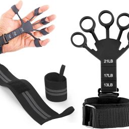 Home Gym Workout Combo of Wrist Band with Finger Exerciser Fitness Accessory Kit Kit-image-9