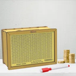 Wooden 1 Lakh Money Saving Piggy Bank Box with Numbers for kids Coin Bank-image-94