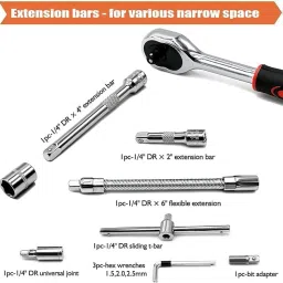 srsw 46 in 1 Pcs Tool Kit & Screwdriver Multi Purpose Combination Tool Case Precision Power & Hand Tool Kit image 3