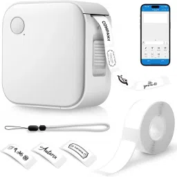 OnlyU Palm-Sized Bluetooth Wireless Label mini Printer|Connect(iOS/Android) Ideal for Home,Office,School&Small Business|Rechargeable 600mAh Inbuilt Battery-40