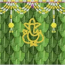 Ganeshji Design Backdrop Curtain (8 Ft Width * 5 Ft Height) Curtain Fabric-15