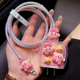 VAPRIF iPhone Charger Cover For 18W/20W | Usb-C Power 3D Cute Cartoon Sprial Adapter Cable Protector-image-48