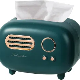 1 Compartments Plastic Vintage Retro Tissue Box Holder for Dining Table, Living Room, Bedroom, Desktop-image-54
