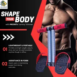 pro365 Double Spring Steel Tummy Trimmer For Fat Burning & Weight loss Exercises (RED) Ab Exerciser image 4