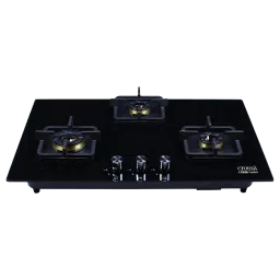 Croma CRSG3HTGSA279209 Toughened Glass Top 3 Burner Automatic Hob (Cast Iron Pan Supports, Black)-picture-0