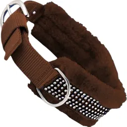 Dog Neck Belt Soft Fur Padded Collar Adjustable (L, Recommanded for 25-35KG PET) Dog Everyday Collar-28