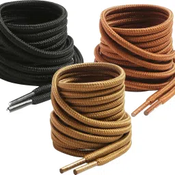 XERUS shoe lace Round Black teak tan 120cm 3pair Boot Hiking Sports Shoe Lace-image-30