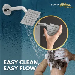 hindware 100mm Stainless Steel Ultra Thin Overhead Rain Shower With 225 mm Arm - Square Fixed Mount image 3