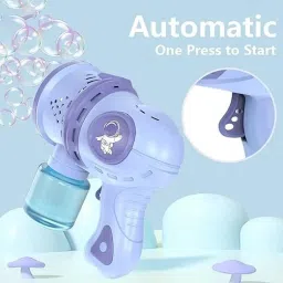 nickspool Bubble Gun Machine Toy with Light & Bubble Solution for Toddlers image 4