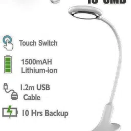 Desk Lamp with Desk Clip, 3 Lighting Step Touch Switch,360 Degree Flexible Study Lamp-23