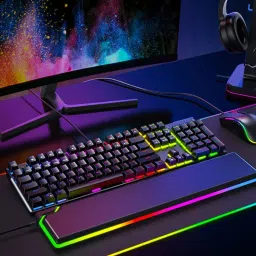 Archer Tech Lab Aphros 200 Keyboard Wrist Rest, RGB Strip Design Soft Memory Foam Keyboard Wrist Rest Wrist Rest image 5